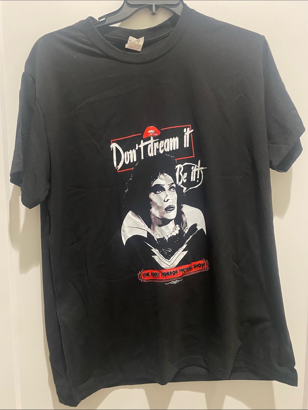 Black Rocky Horror Picture Show Graphic Tee - Don't Dream It Be It Design